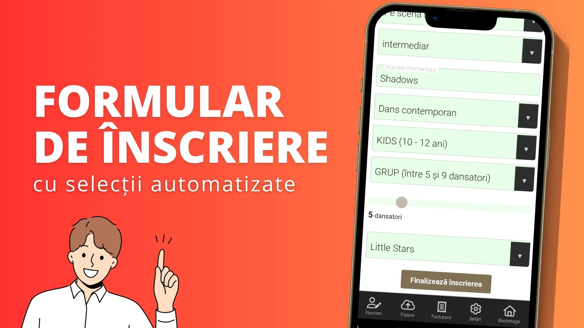 Formulaar de înscriere